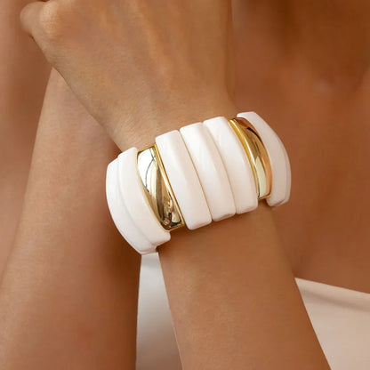 Acrylic Elastic Geometric Bracelet