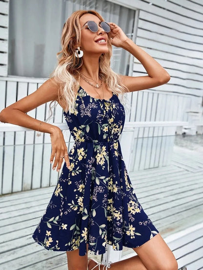 Chic Printed Pullover Dress