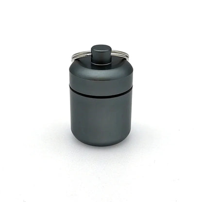Mini Aluminum Pill Case with Keychain
