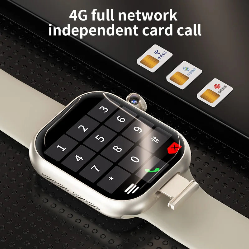 Luxury On-Wrist Smartphone | 1380mAh Battery | Fitness, Calls, Compass, SIM Support