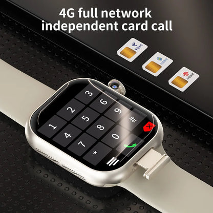 Luxury On-Wrist Smartphone | 1380mAh Battery | Fitness, Calls, Compass, SIM Support