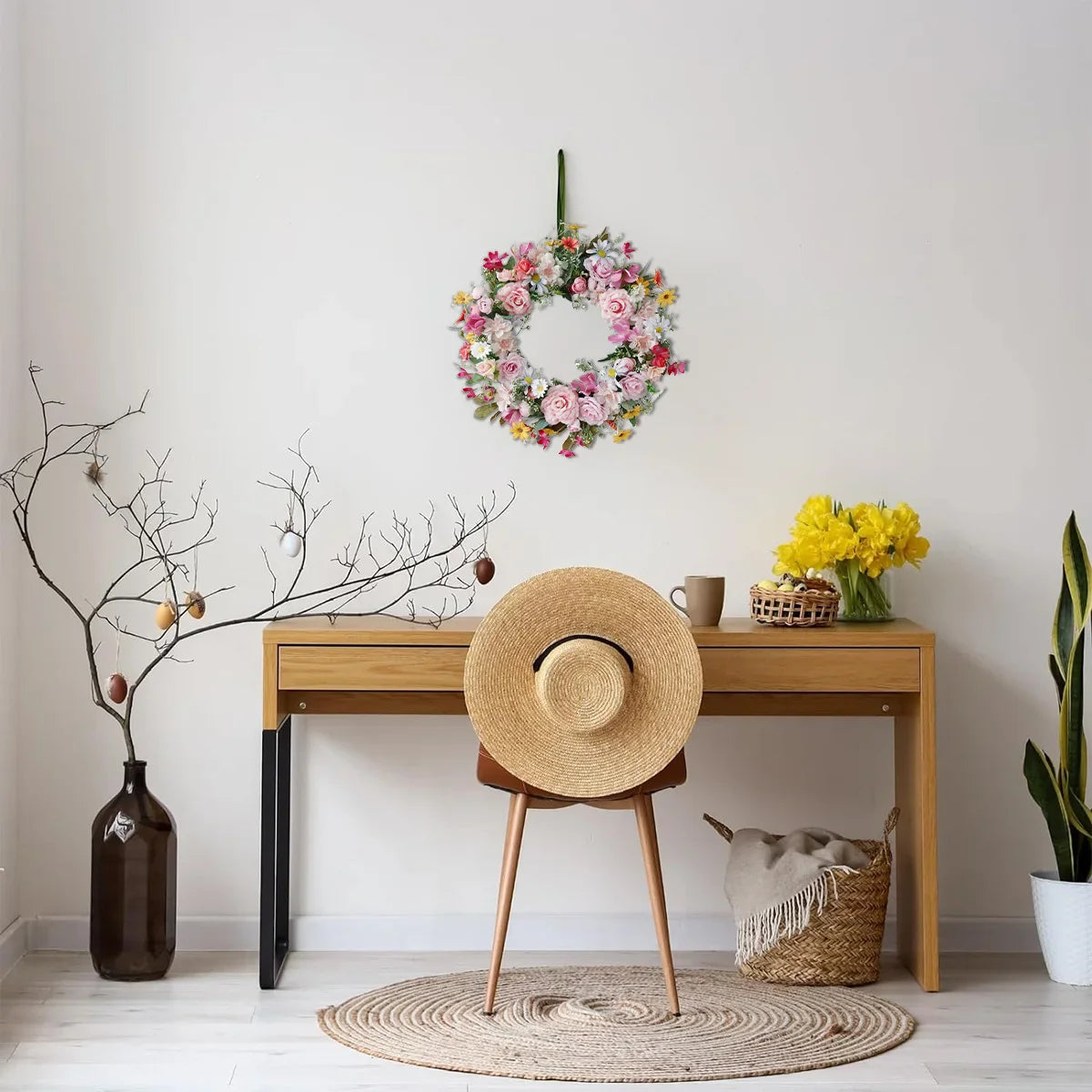 Spring Summer Flower Wreath