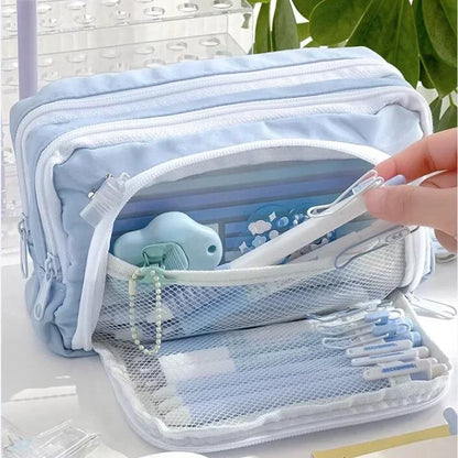 Large Capacity Zipper Pencil Case