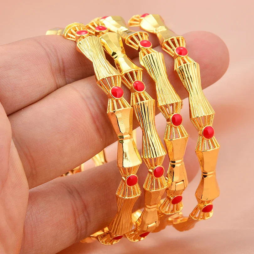 Gold Plated Bridal Bangle Bracelet