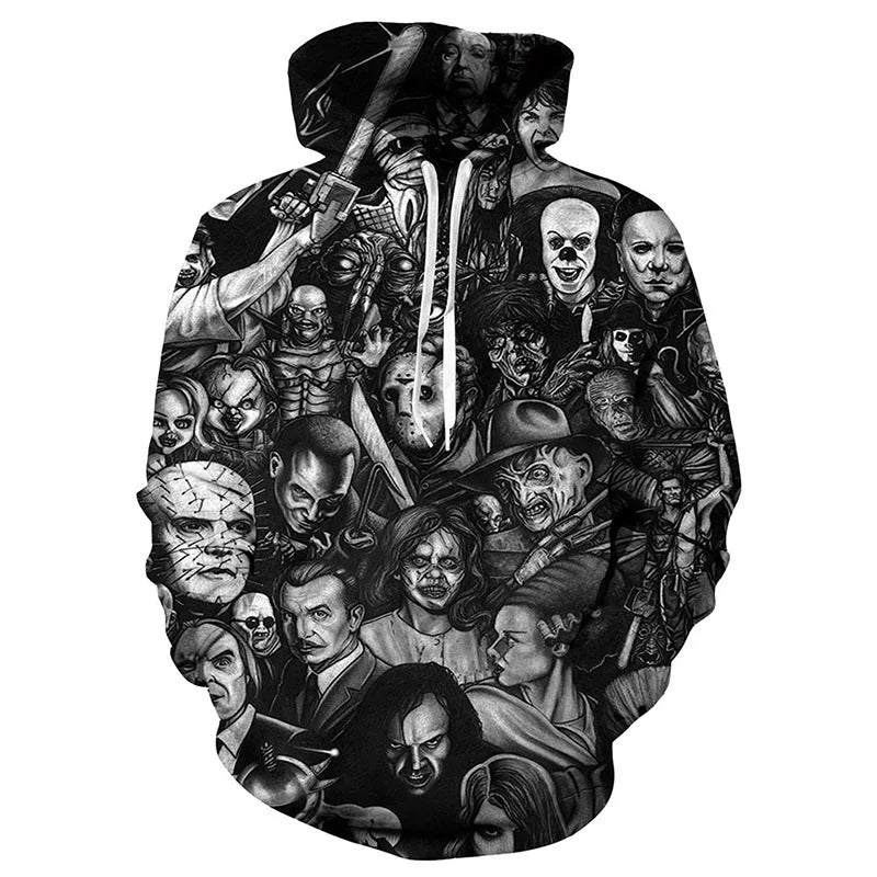 3D Printed Horror Hoodies
