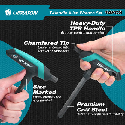 14PCS T-Handle Allen Wrenches