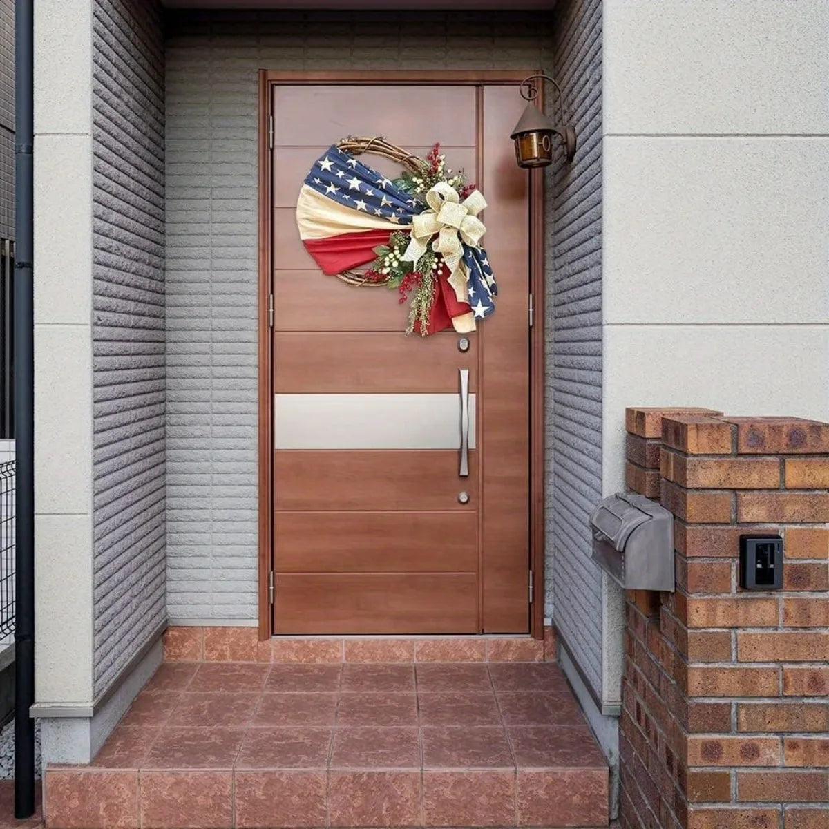 American Flag Themed Wreath