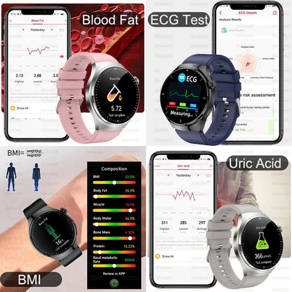 2025 GUHUAVMI Nursing Smartwatch with ECG & Uric Acid Monitor
