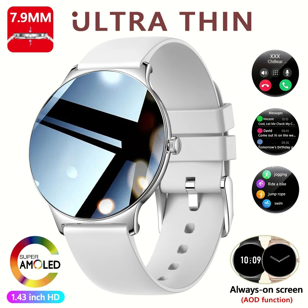 V89 AMOLED Smartwatch for Women – Slim, Stylish & Bluetooth Calling