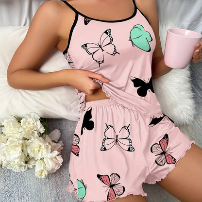 Butterfly Print Sleepwear Set