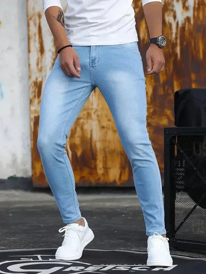 Mens Skinny Pencil Jeans