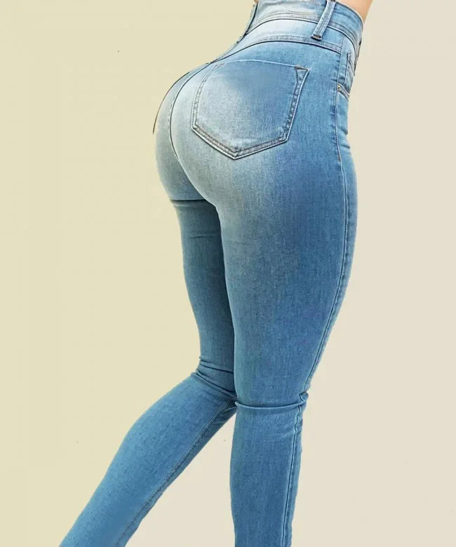 Woman's High Waist Denim Jeans