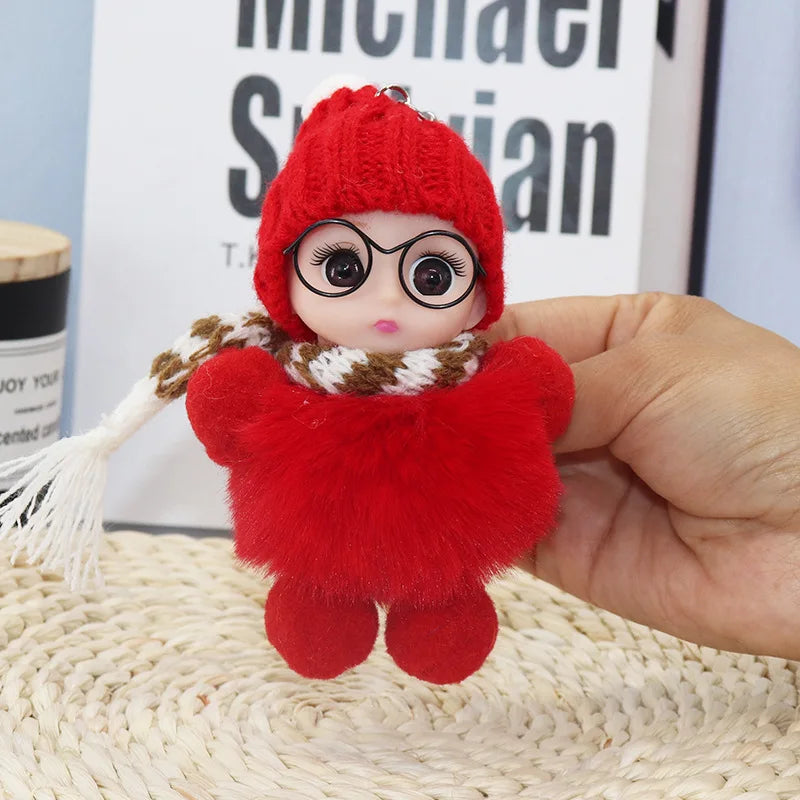 Cute Fluffy Doll Keychain