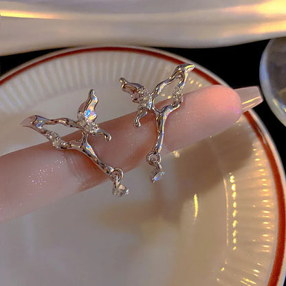 Irregular Metal Clip Earrings