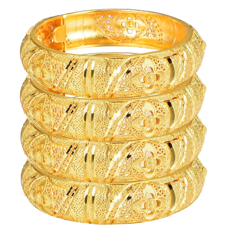 Gold Plated Bridal Bangle Bracelet