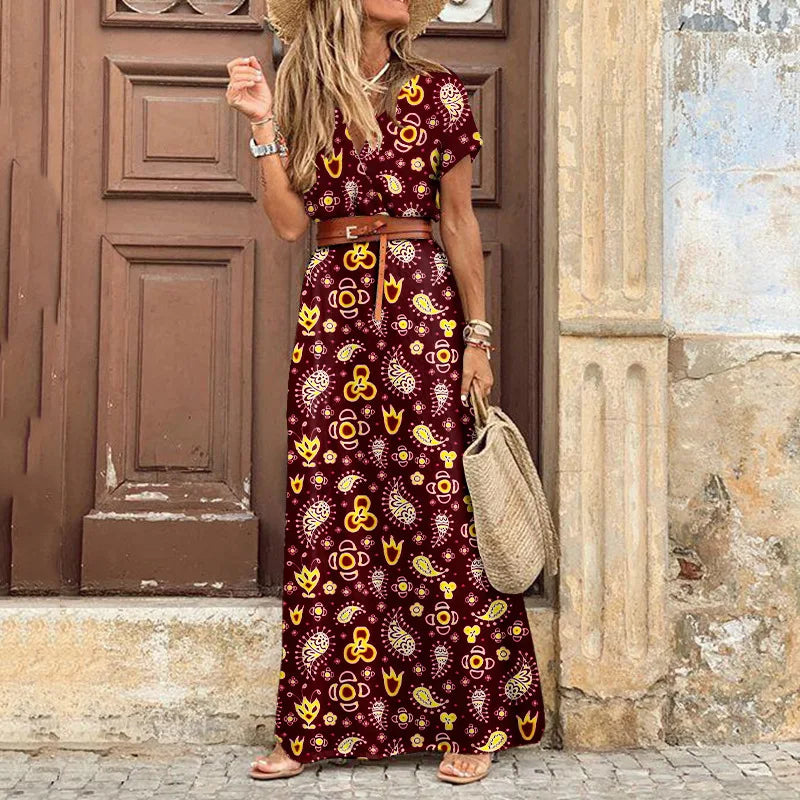 Bohemian Floral Summer Maxi Dress