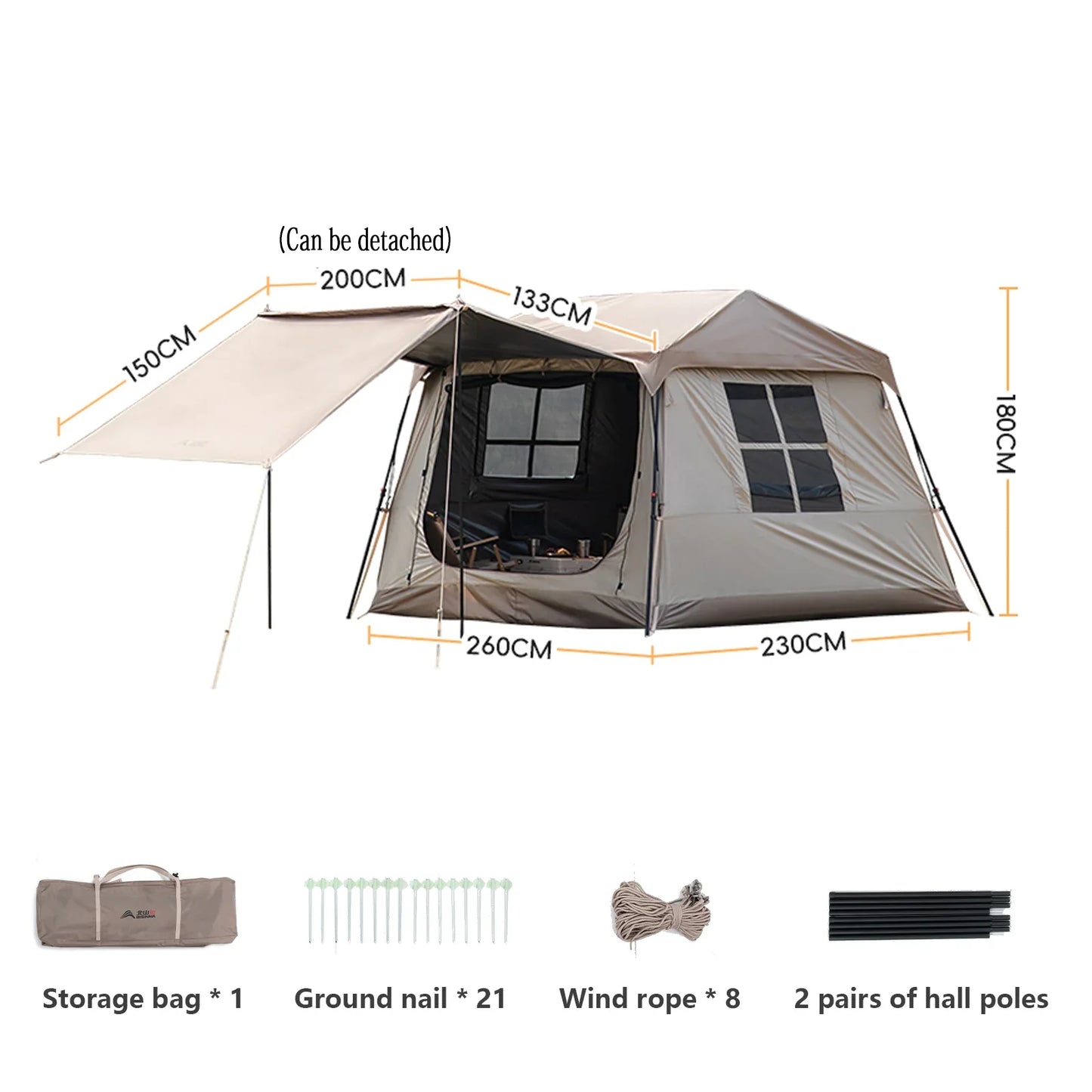 Automatic Ridge Camping Tent 3-4 Person