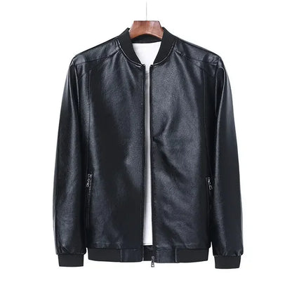 Men’s Black PU Leather Biker Jacket