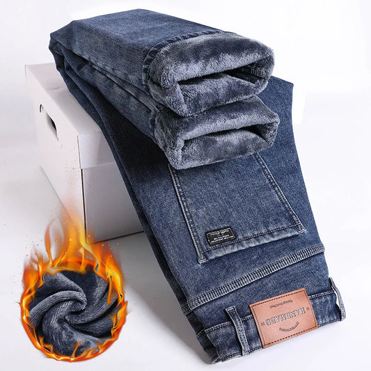 Men’s Winter Fleece-Lined Jeans