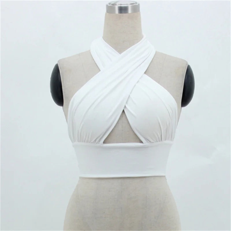 Sleeveless Wrap Crop Top
