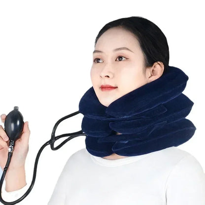 Inflatable Cervical Neck Traction Device Pillow
