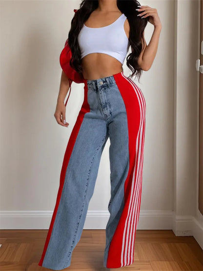 Wide Leg Denim Jeans