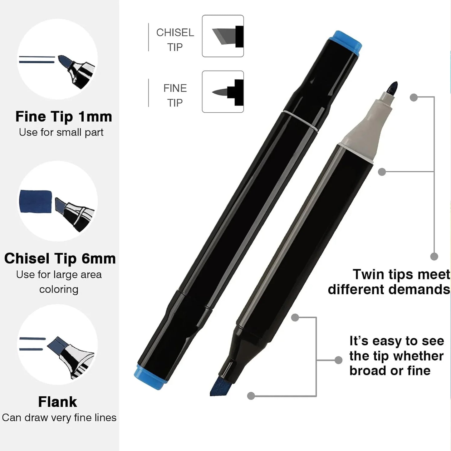 Double Tip Permanent Art Markers