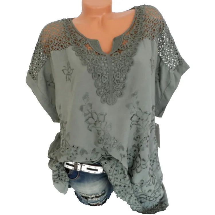 Large Lace Summer Blouse