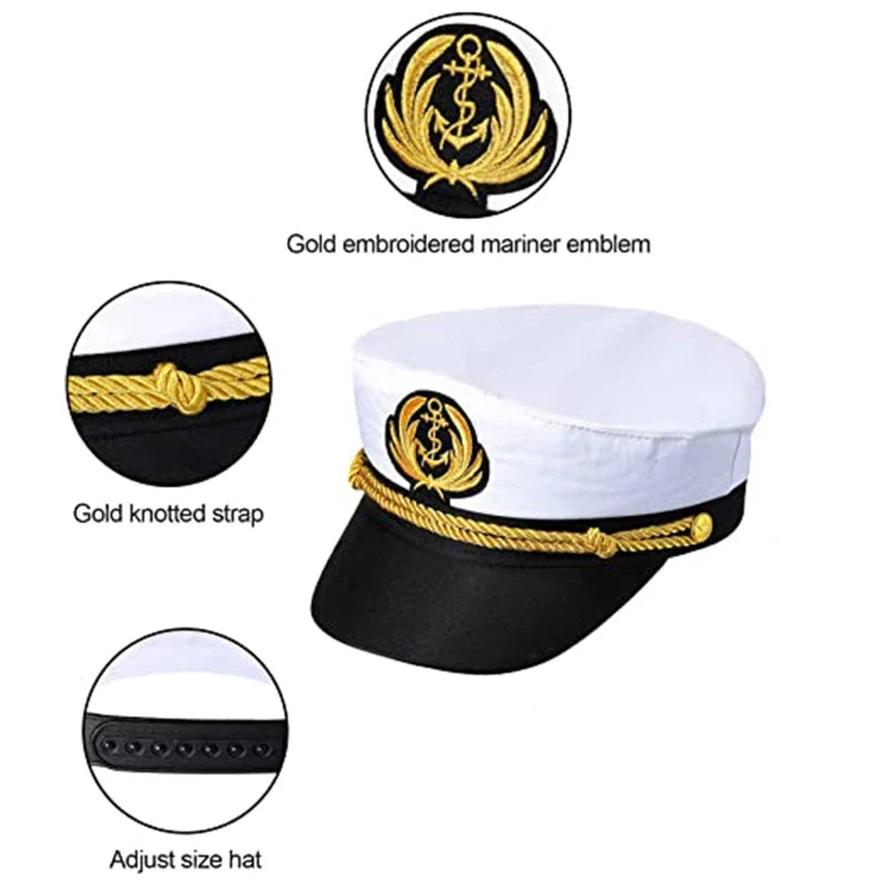 Yacht Captain Costume Hat