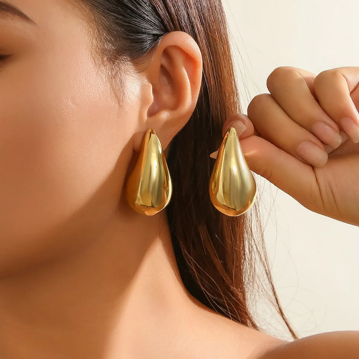 Chunky Gold Hoop Earrings