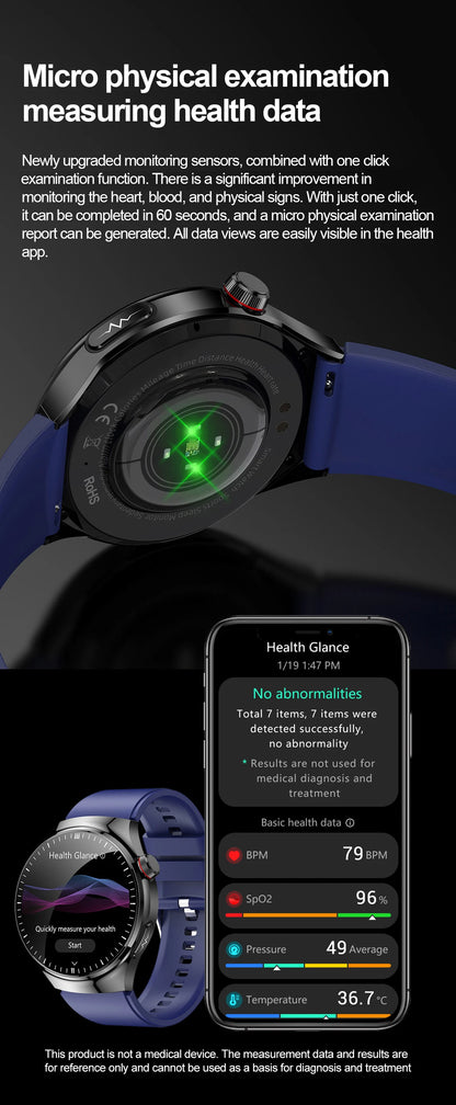 2025 GUHUAVMI Nursing Smartwatch with ECG & Uric Acid Monitor