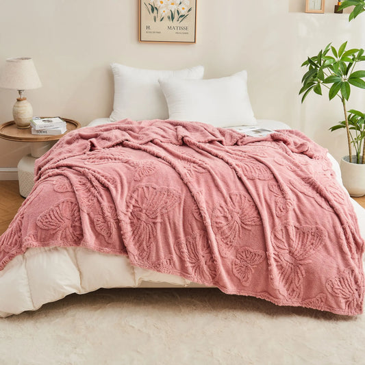 Premium 3D Butterfly Tufted Throw Blanket