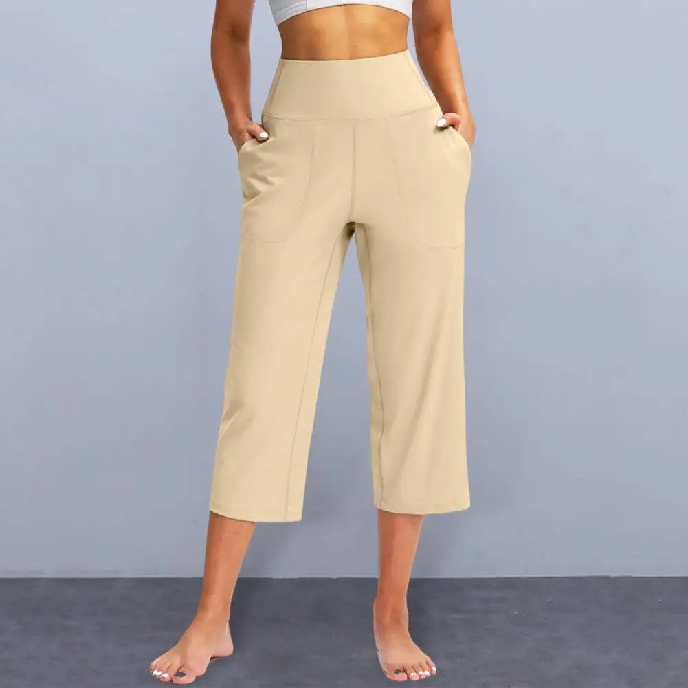 Women’s High Waist Wide-Leg Capris