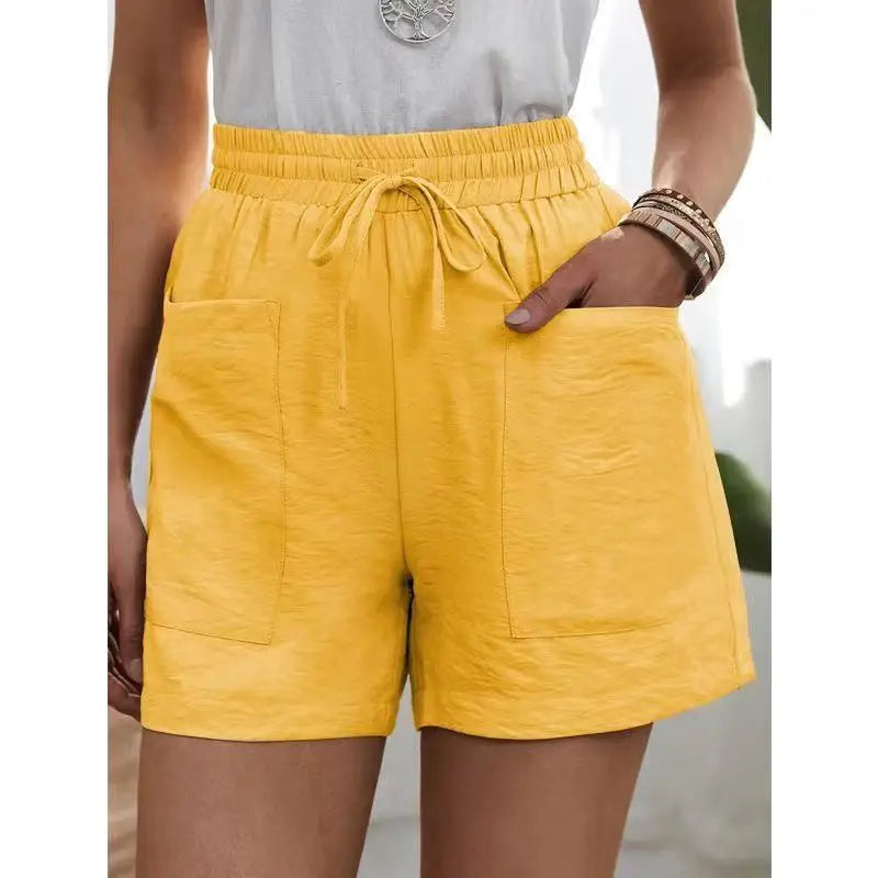 Women Linen Summer Sweatshorts