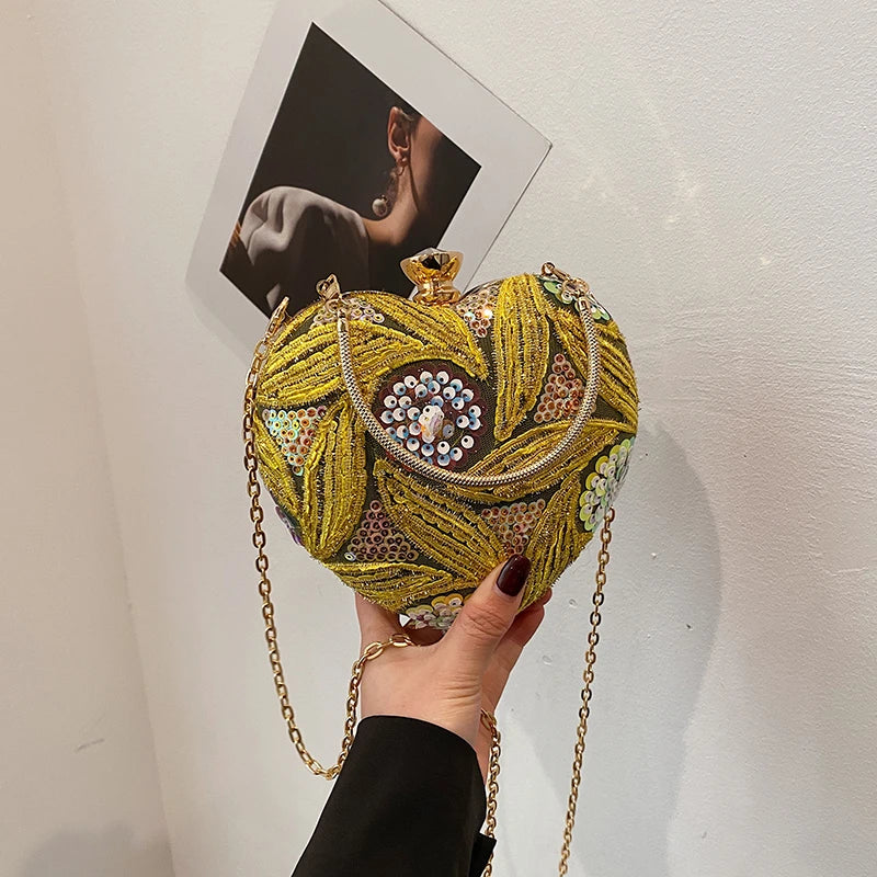 Heart Shape Party Clutch