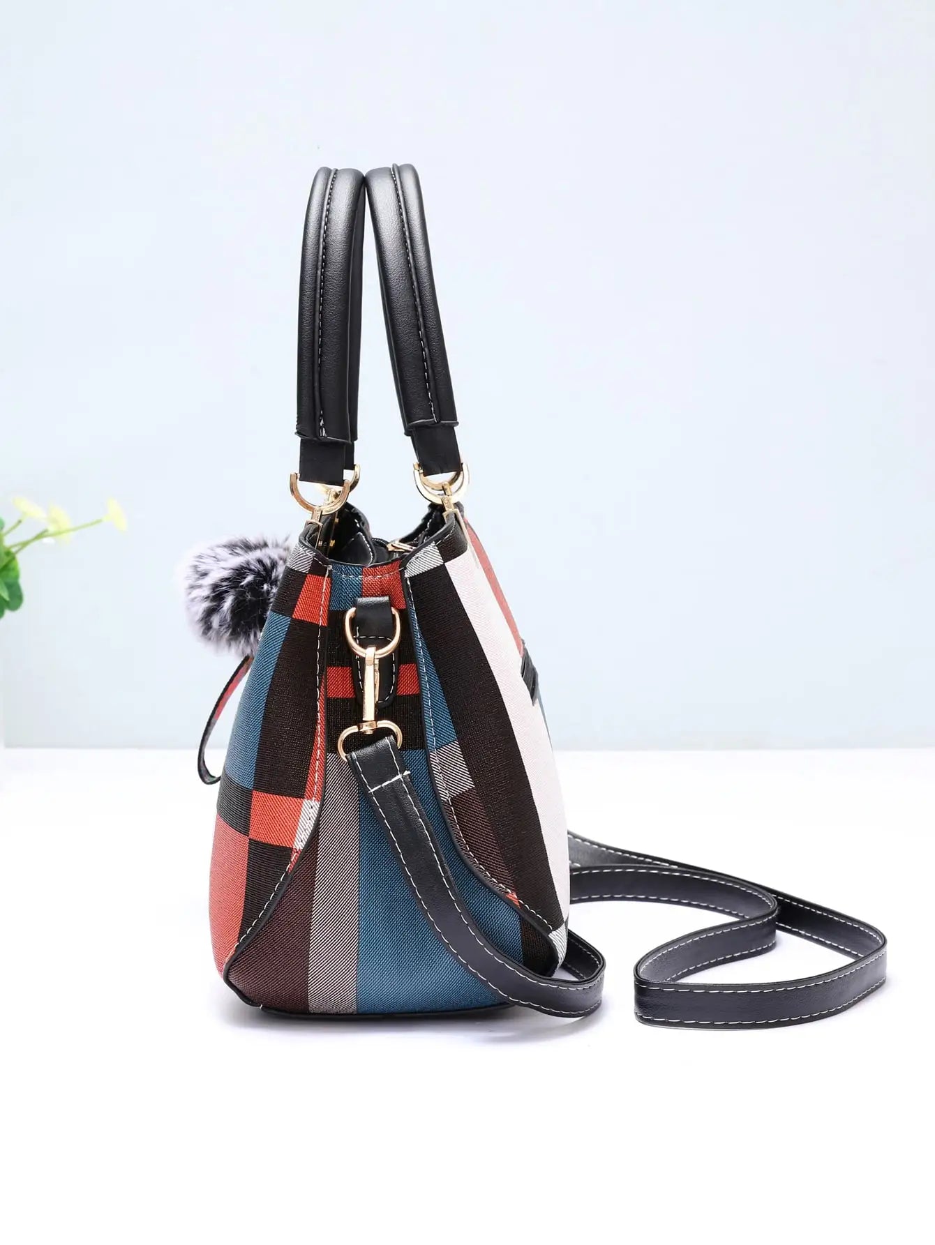 Luxury Grid Shoulder Bag