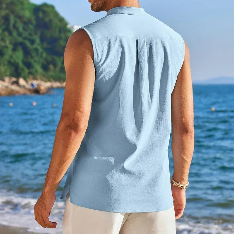 Men's Casual Henley Tank