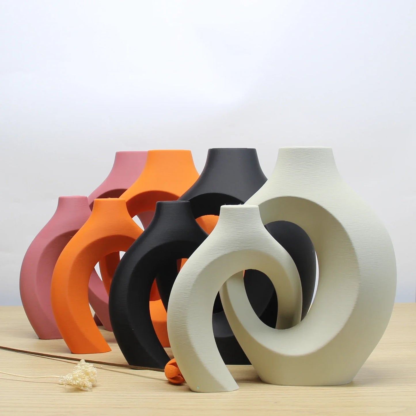 Colorful Boho Vase Duo