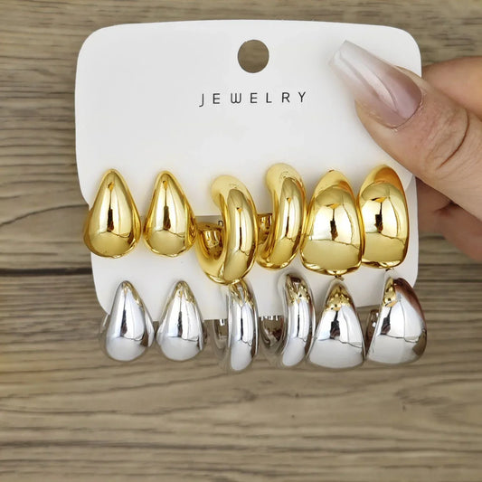 Chunky Gold Hoop Earrings