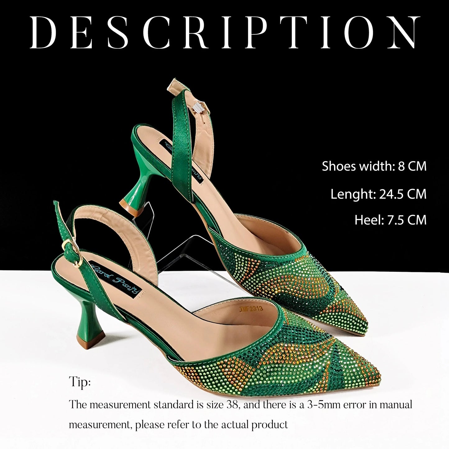 Festive Elegance: Dazzling Crystal Heels