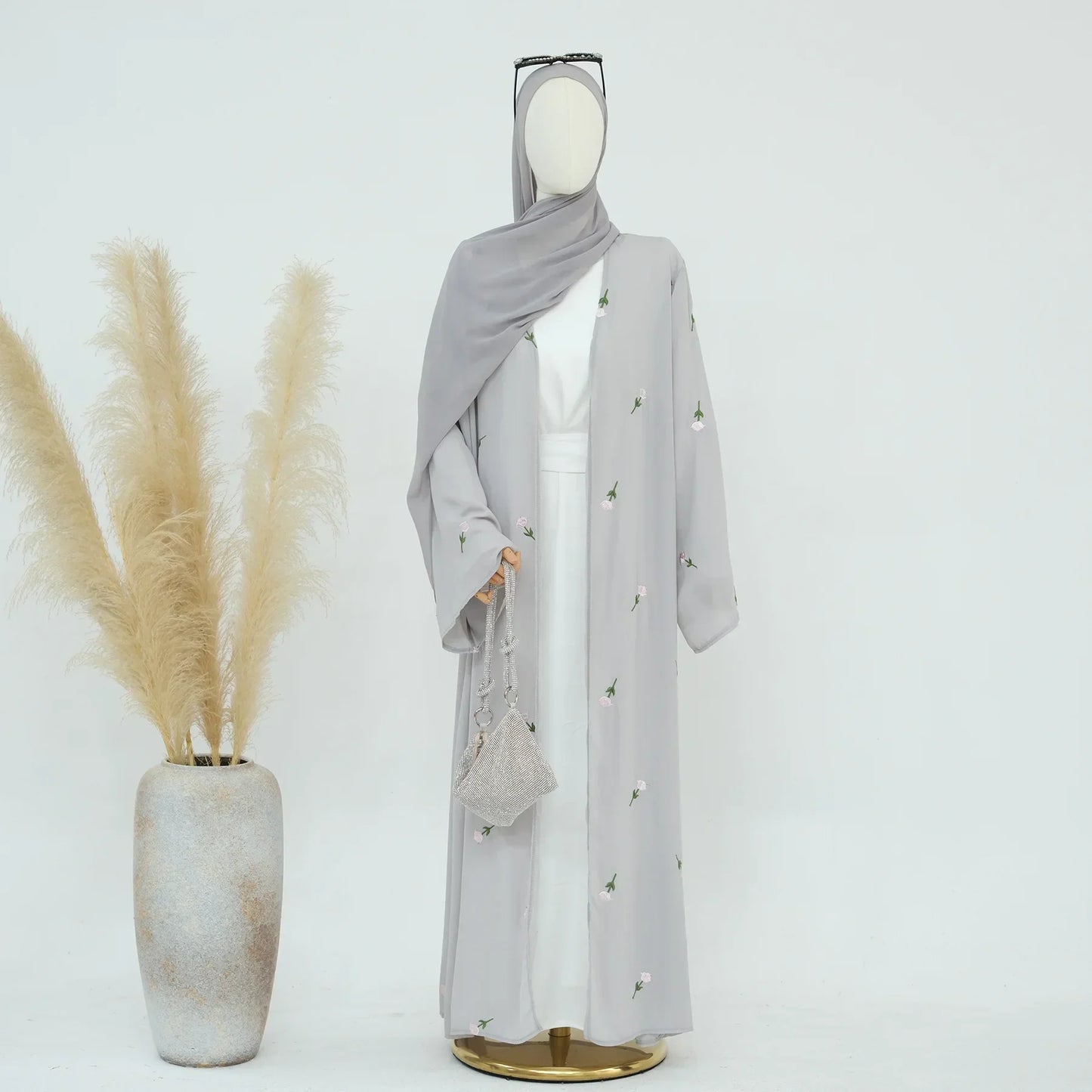 Floral Embroidery Long Abaya