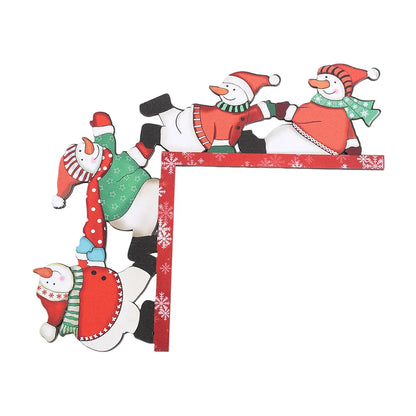Christmas Wooden Door Frame Corner Decoration