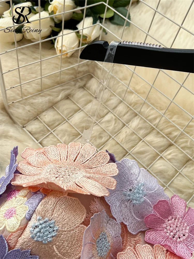 Embroidery Strapless Evening Dress