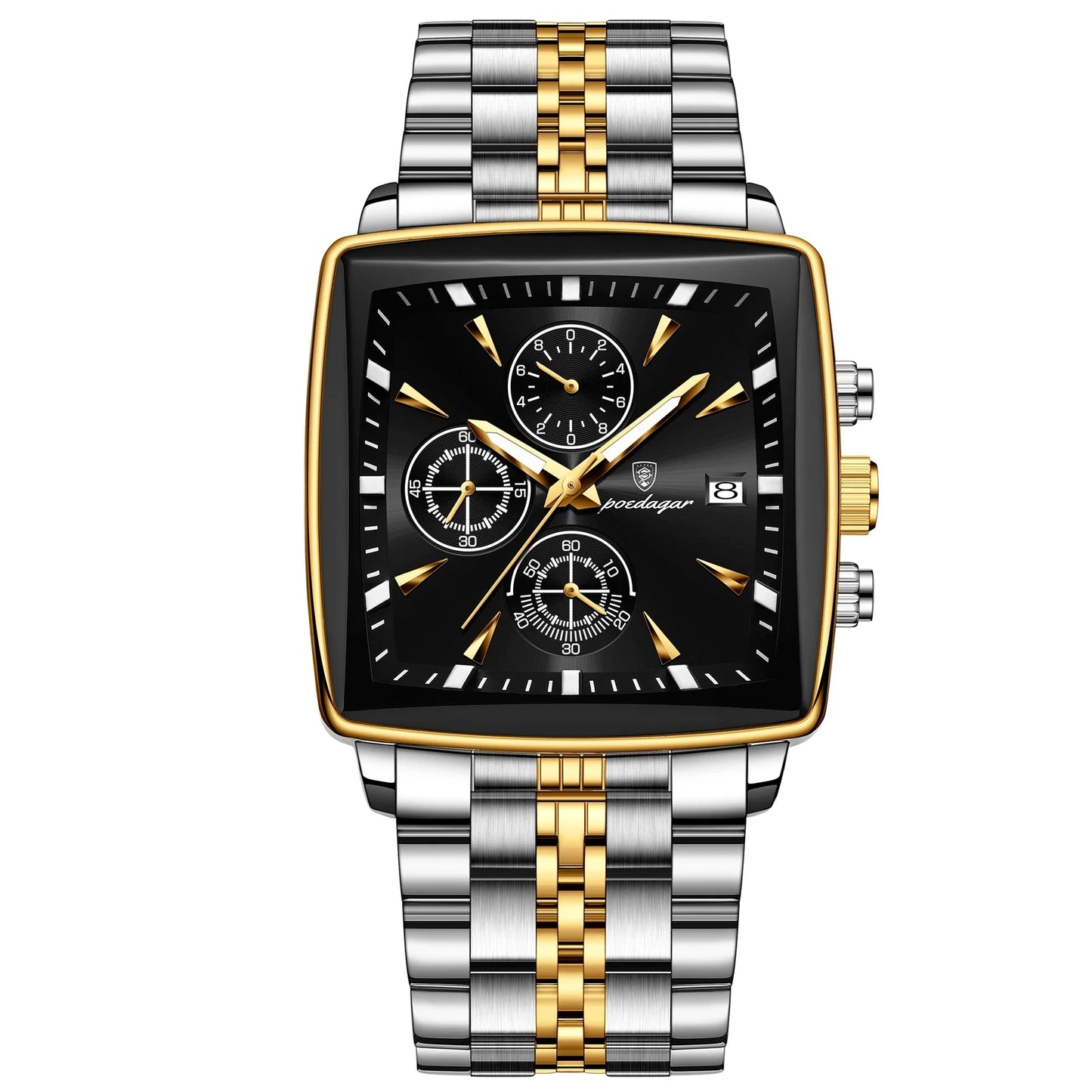 Square Face Chronograph Watch