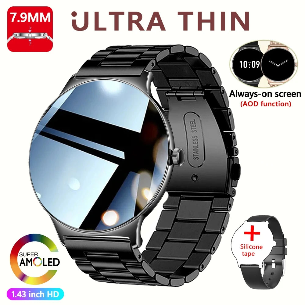 V89 AMOLED Smartwatch for Women – Slim, Stylish & Bluetooth Calling