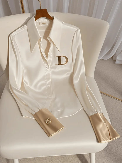 Elegant French Satin Shirt