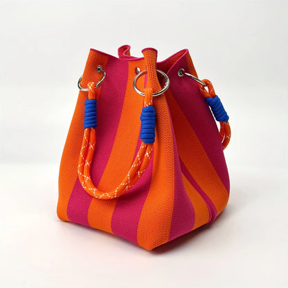 Vintage Floral Knit Handbag