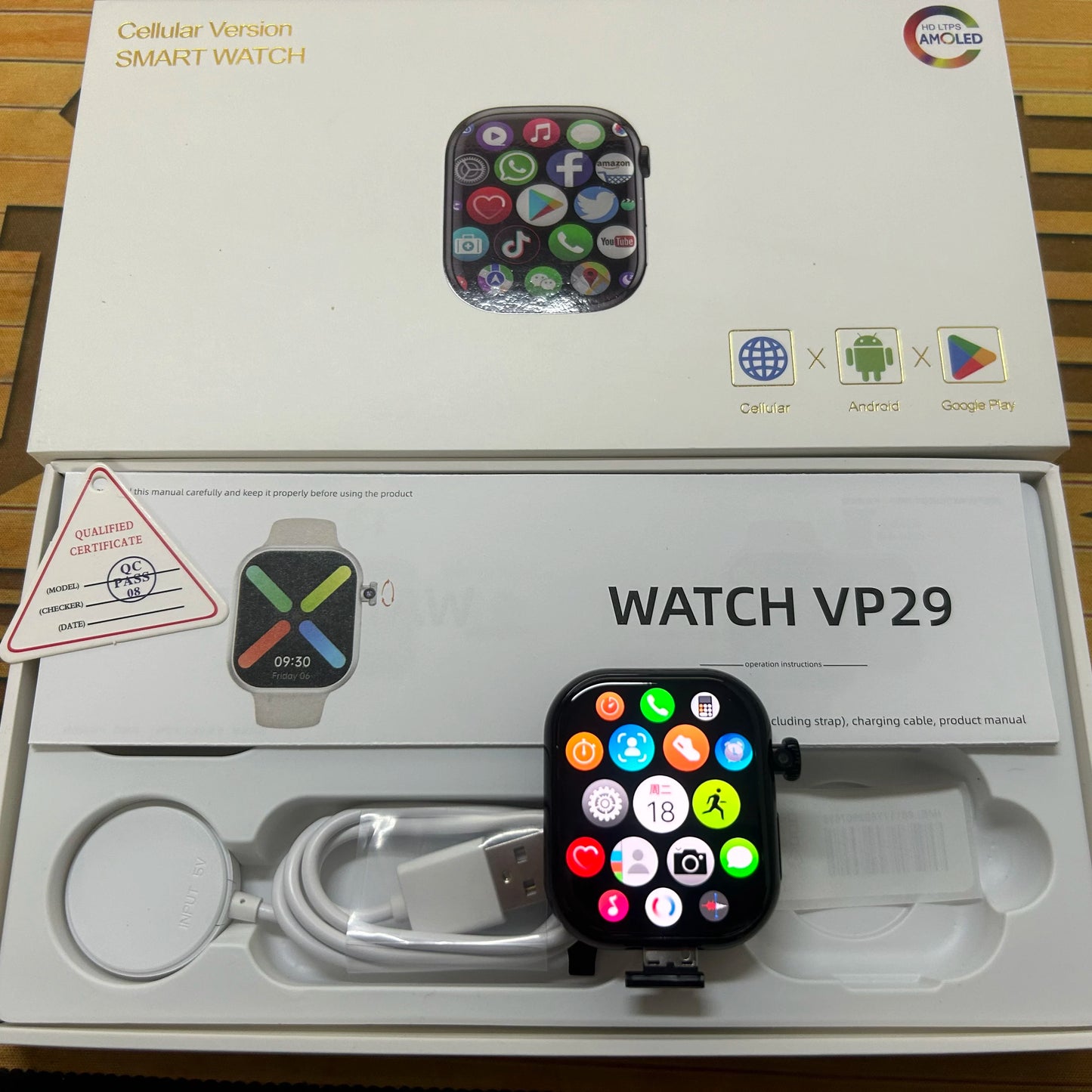 Luxury On-Wrist Smartphone | 1380mAh Battery | Fitness, Calls, Compass, SIM Support