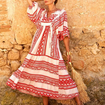 Boho Puff Sleeve Dress