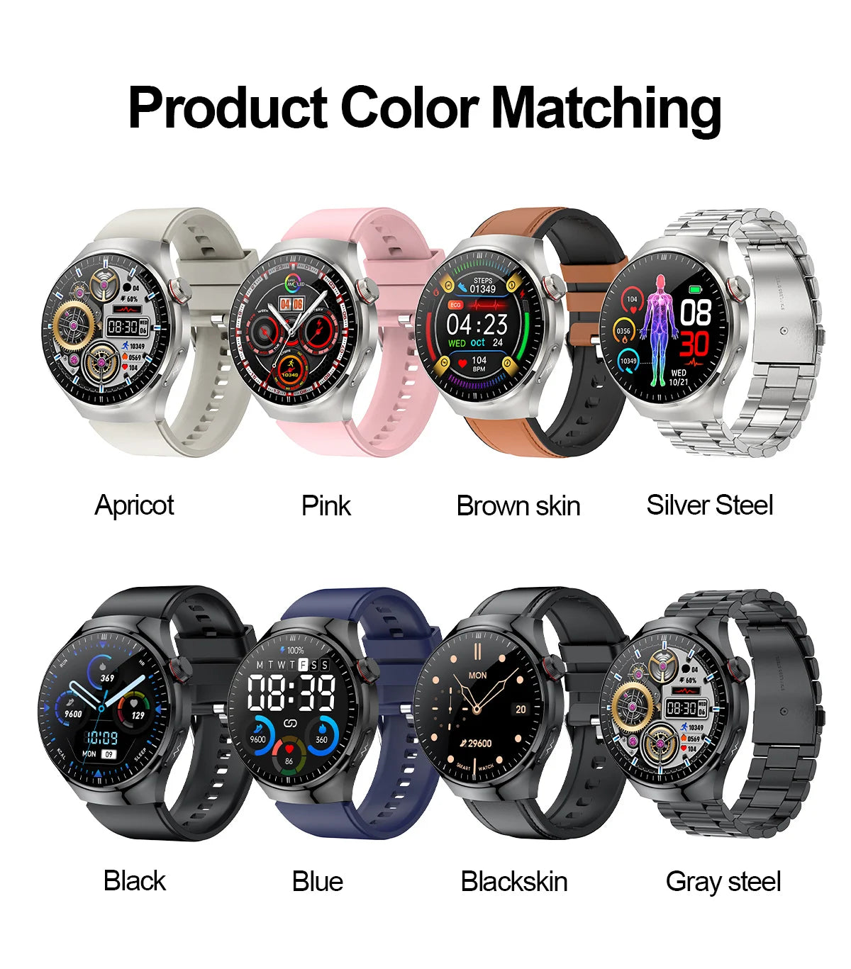 2025 GUHUAVMI Nursing Smartwatch with ECG & Uric Acid Monitor